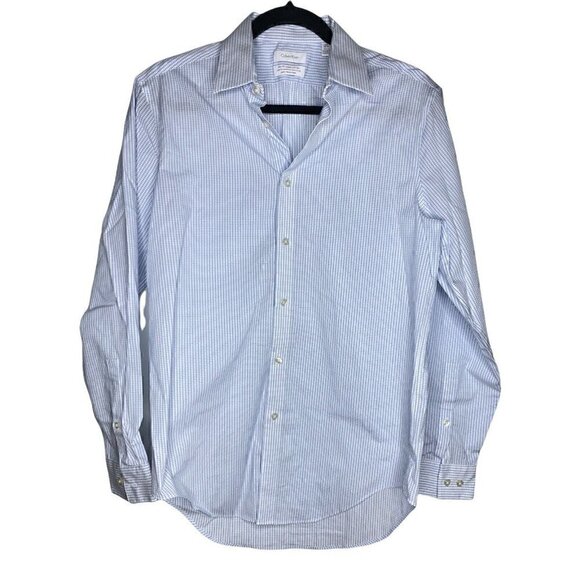 Calvin Klein Shirt Size 32/33 15 1/2 Men's Button Down Long Sleeve Dress Shirt - Picture 1 of 5